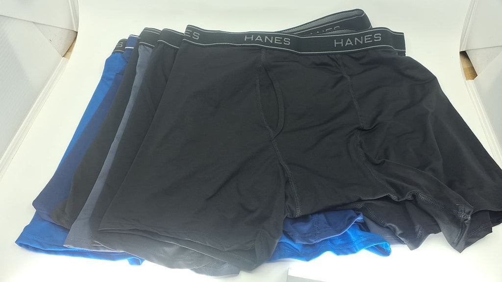 Hanes Men's Stretch Boxer Briefs, 6-Pack, Moisture-Wicking, Assorted Colors