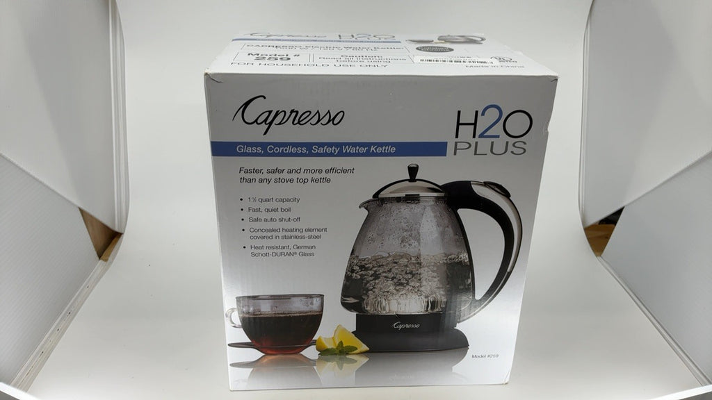 Capresso 259 Water Kettle, 10" x 8.25" x 6.25", Polished Chrome