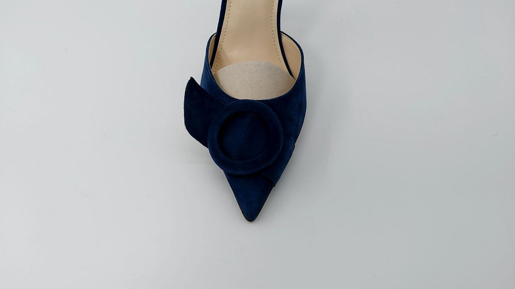 Nine West Women's Frolly Pump, Navy Suede 400, 8.5