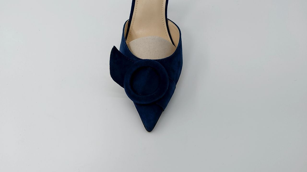 Nine West Women's Frolly Pump, Navy Suede 400, 8.5