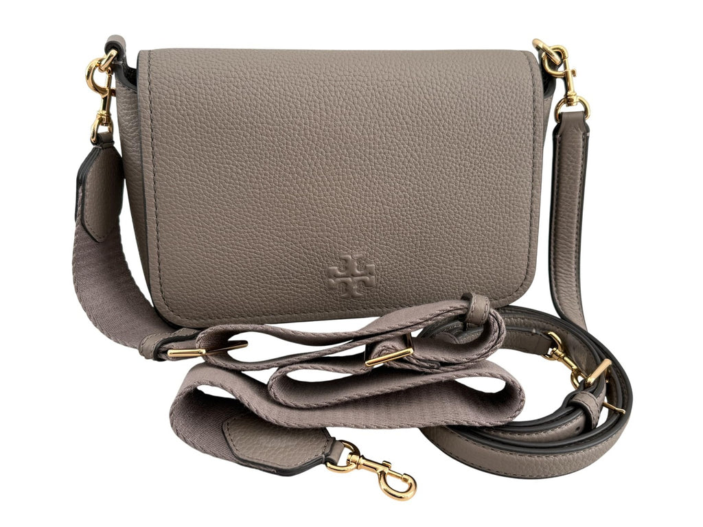 Tory Burch 144688 Thea Flap Grey Heron With Gold Hardware Women's Crossbody Bag