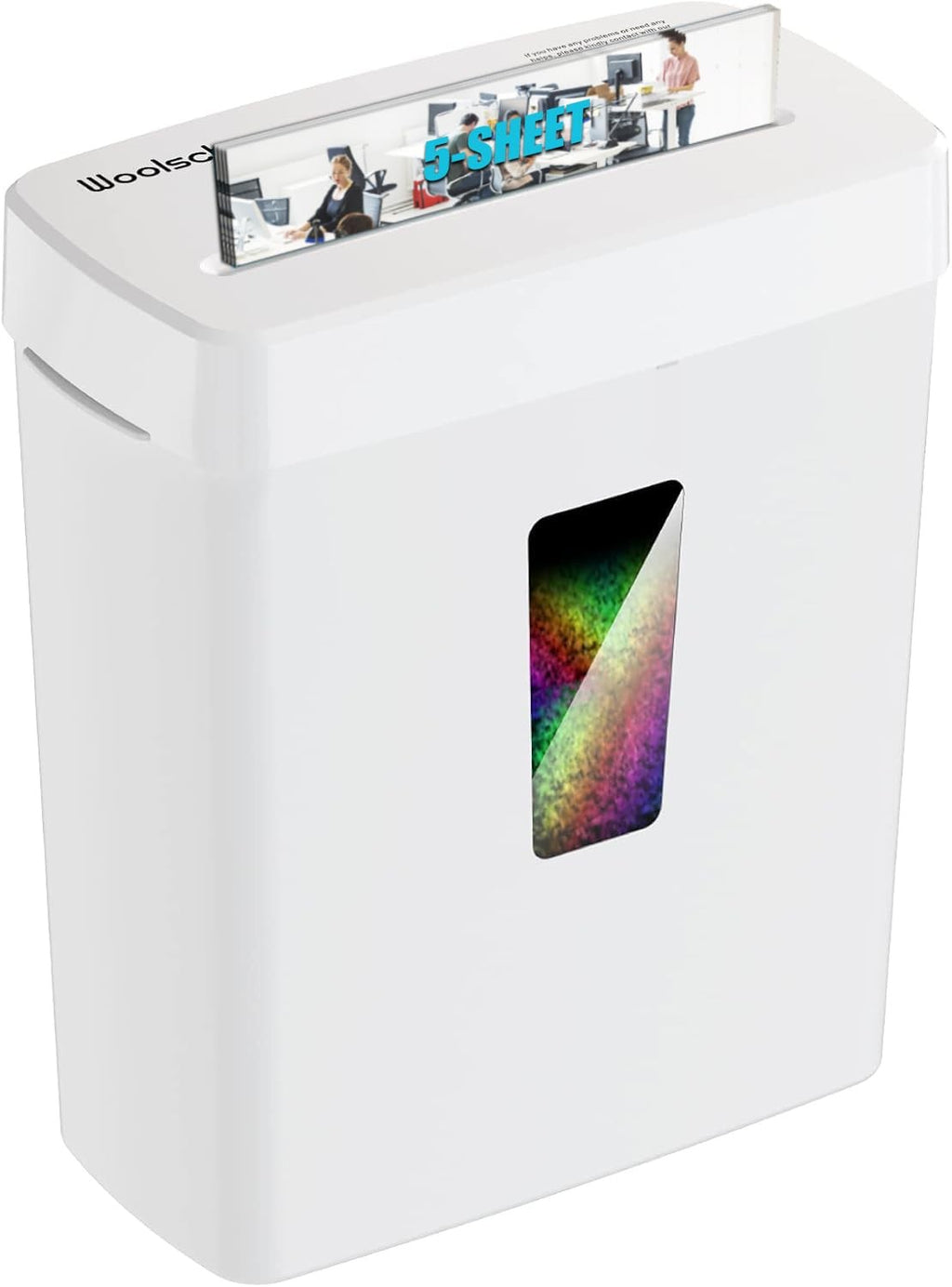 Micro Cut Paper Shredder, P-5 Security, 5-Sheet, Jam Proof Design