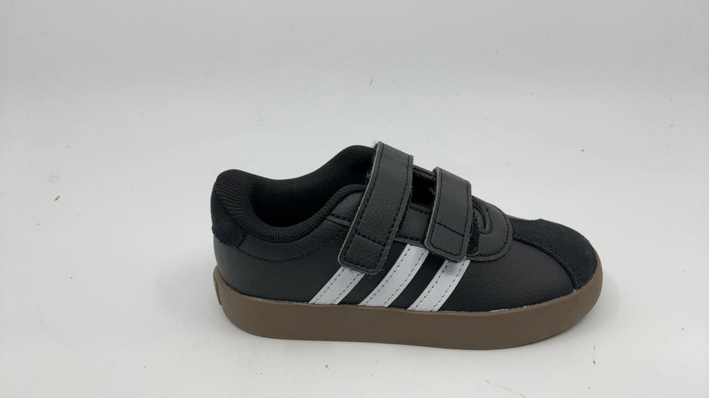 adidas Kids VL Court 3.0 Sneaker, Black/White/White, 10 US Unisex Toddler