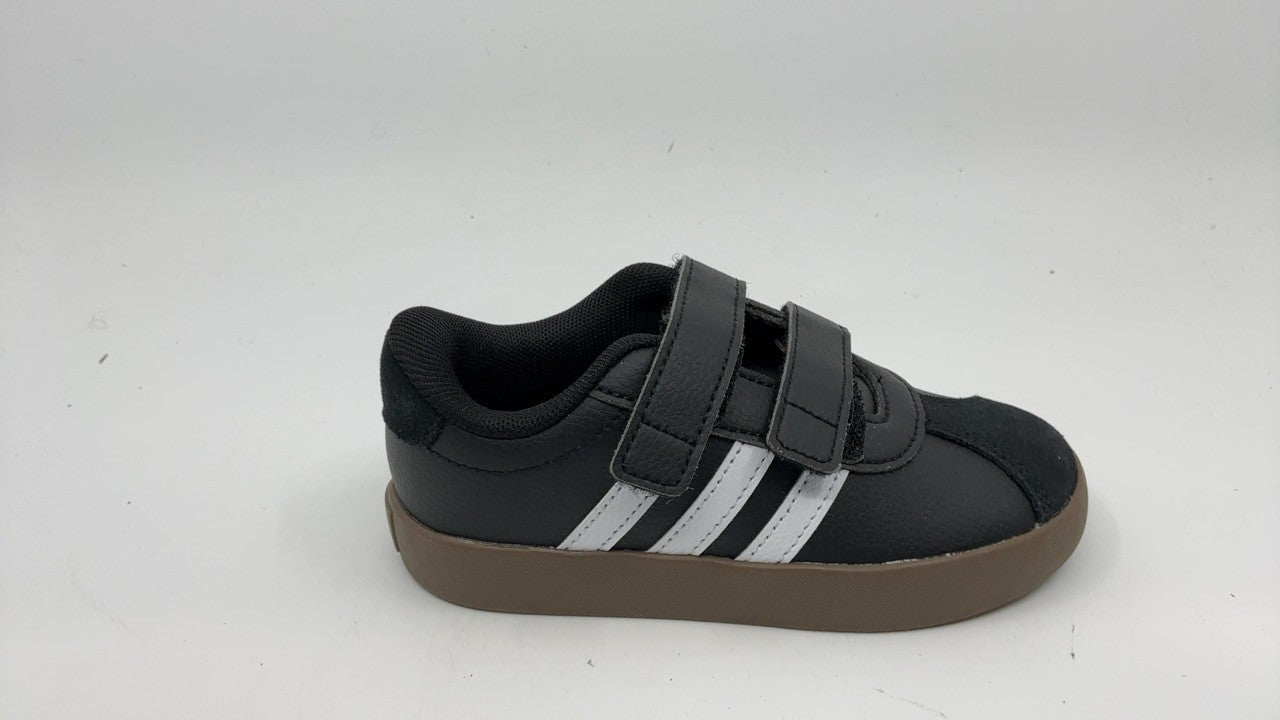 adidas Kids VL Court 3.0 Sneaker, Black/White/White, 10 US Unisex Toddler