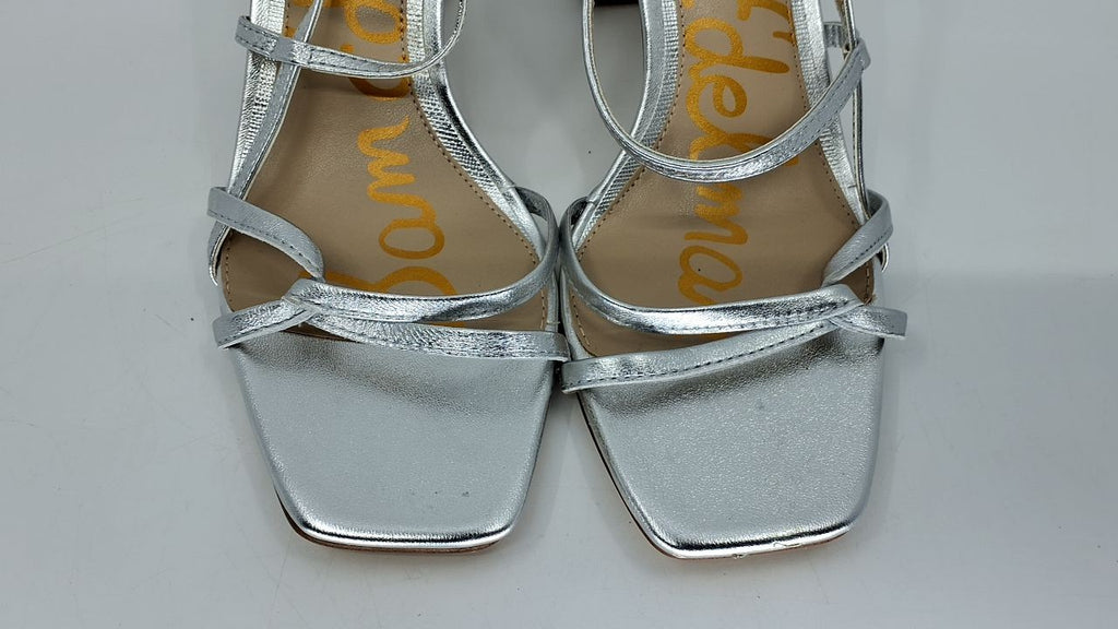 Sam Edelman Women's Emmie Heeled Sandal, Soft Silver, 7.5