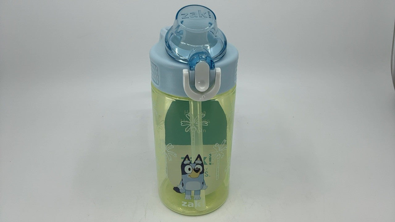 Bluey Kids Water Bottle 16oz w/ Straw & Leak-Proof Lid, Durable Plastic