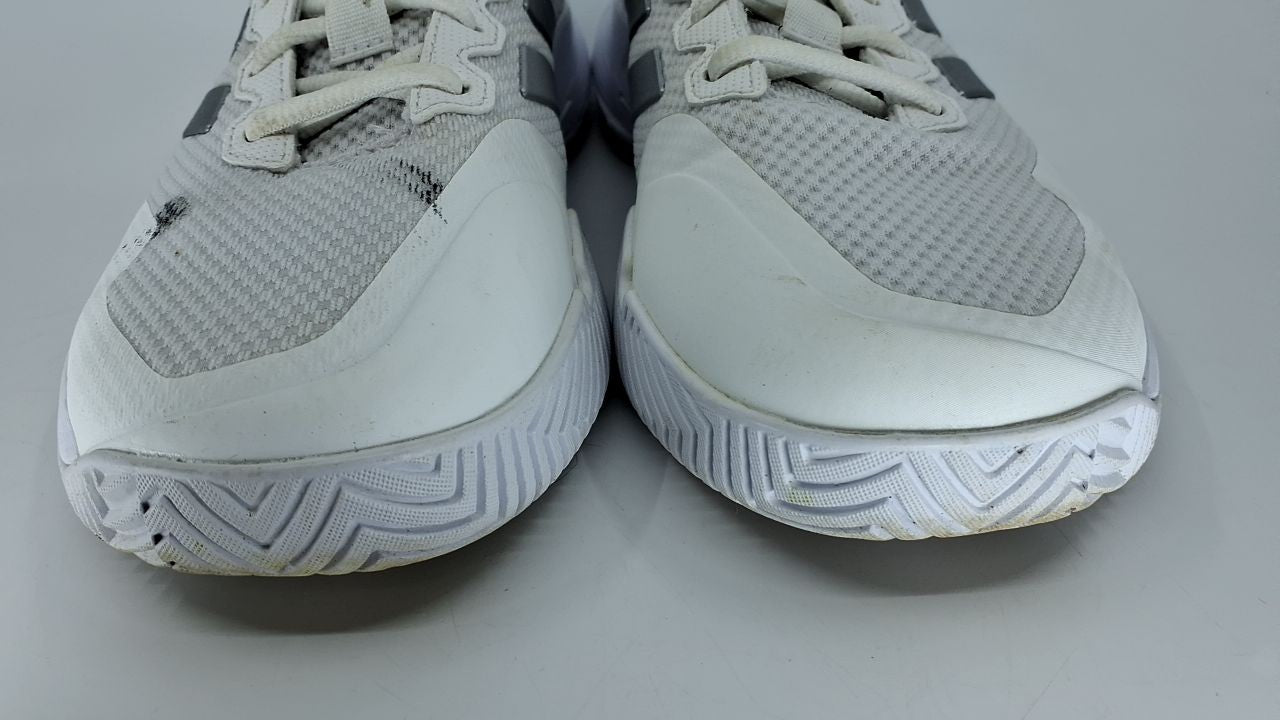 adidas Women's GameCourt 2 Sneaker, White/Silver Metallic/White, 6.5