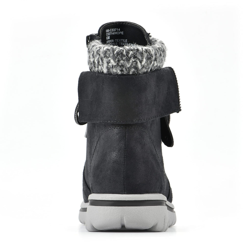 CLIFFS BY WHITE MOUNTAIN Women's Hope Boot, Black/Fabric/Sweater, 8 M