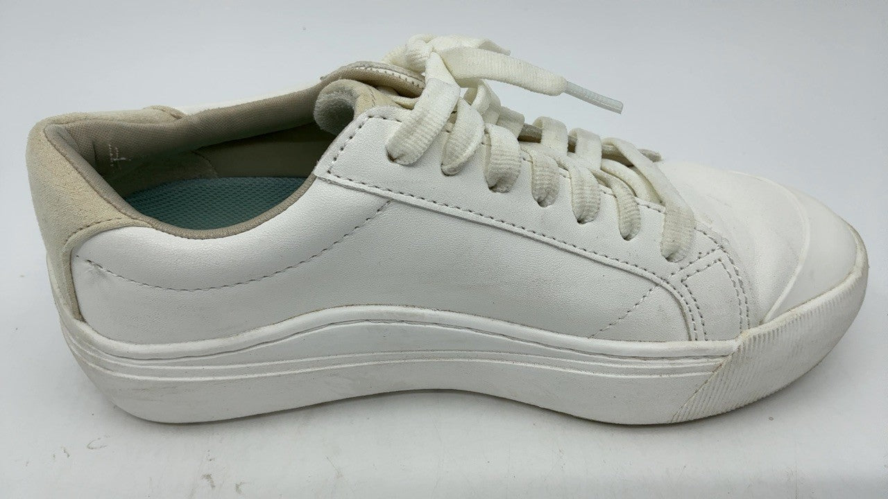 Dr. Scholl's Womens Time Off Sneaker White Smooth 5 M