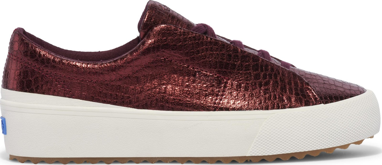 Keds Women's Remi Slip On Sneaker, Burgundy Embossed Leather, 11