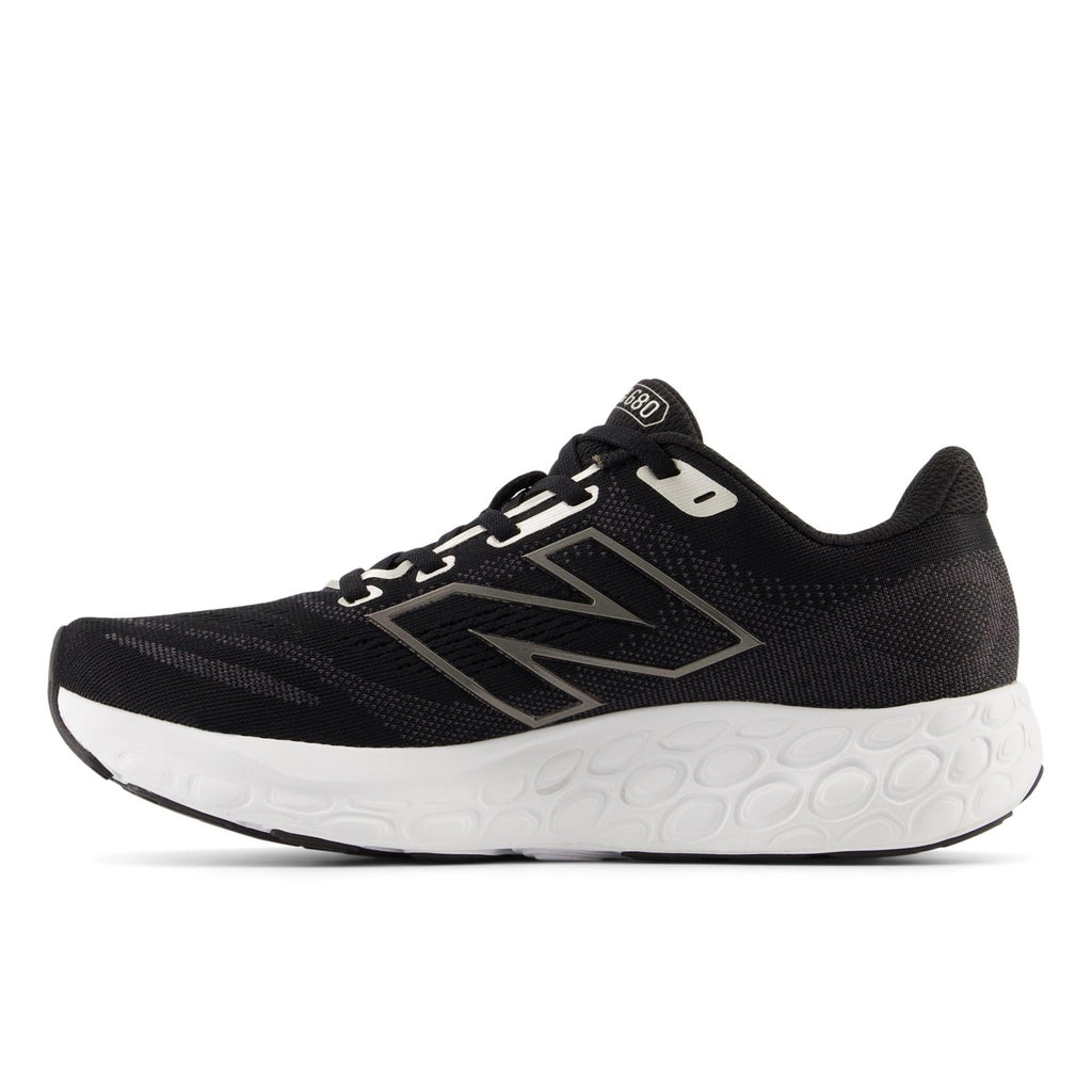 New Balance Women's 680 V8 Running Shoes, 8.5W, Black/Light Gold Metallic