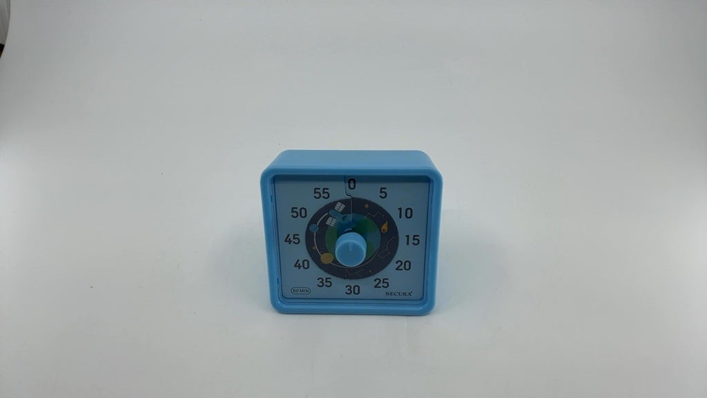 Visual Timer for Kids, 60-Minute, Blue Plastic, Silent Time Management Tool
