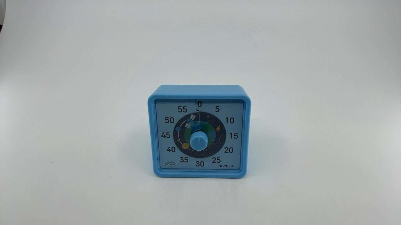 Visual Timer for Kids, 60-Minute, Blue Plastic, Silent Time Management Tool