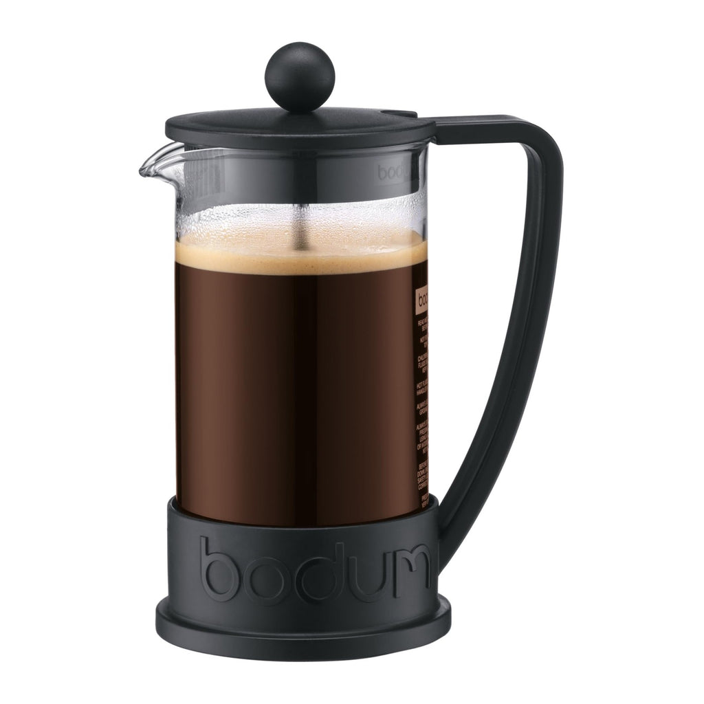 12oz Bodum Brazil French Press Coffee Maker, Borosilicate Glass, Black
