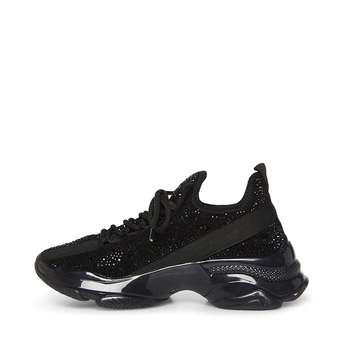 Steve Madden Women's Maxima Sneaker, Black, 9