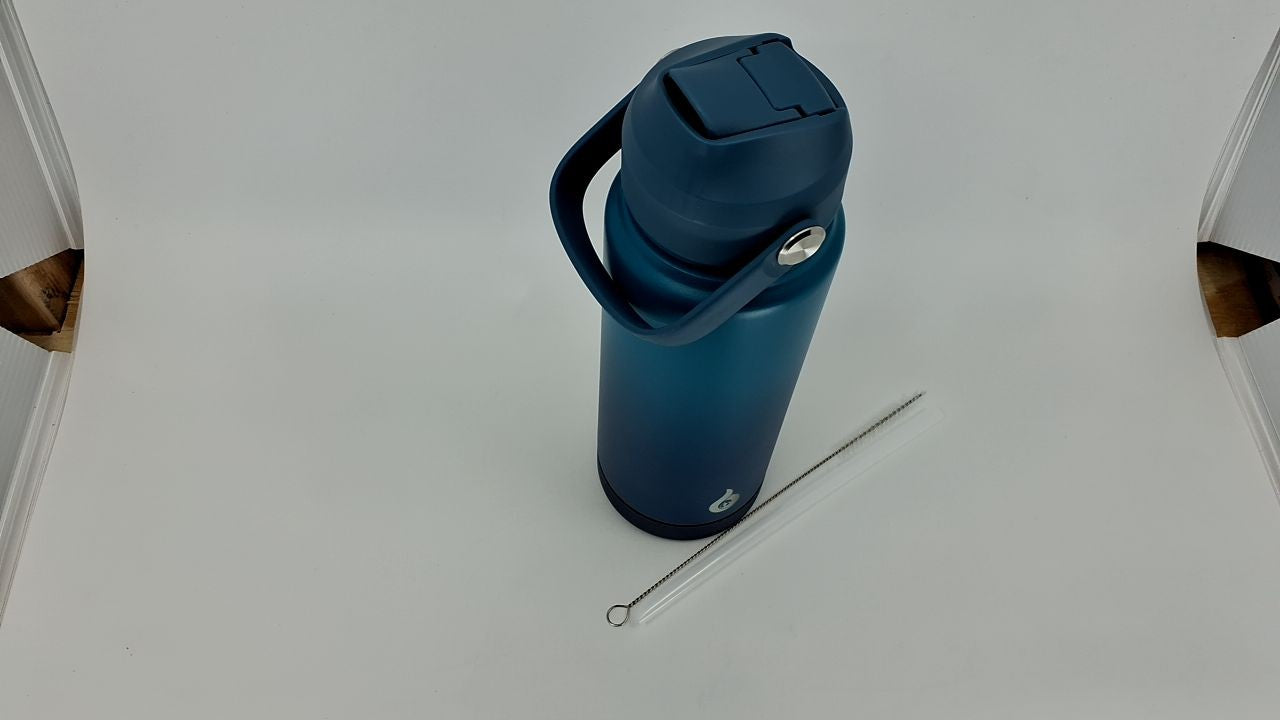 BJPKPK 24oz Vacuum Insulated Water Bottle w/ Straw - BPA Free, Leak Proof