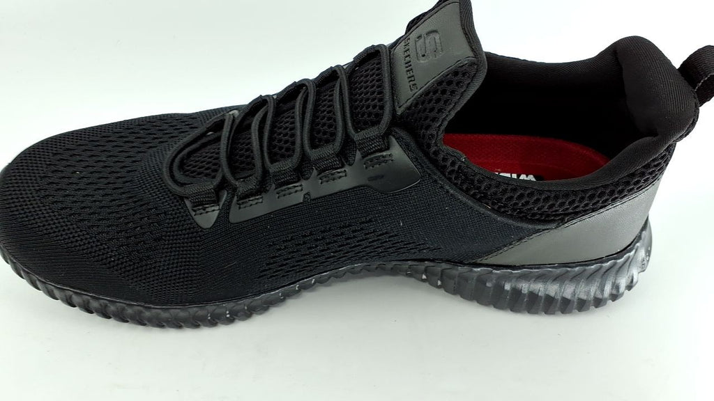 SKECHERS Work Cessnock Men's Shoes Black : 9.5 EE - Wide, Textile