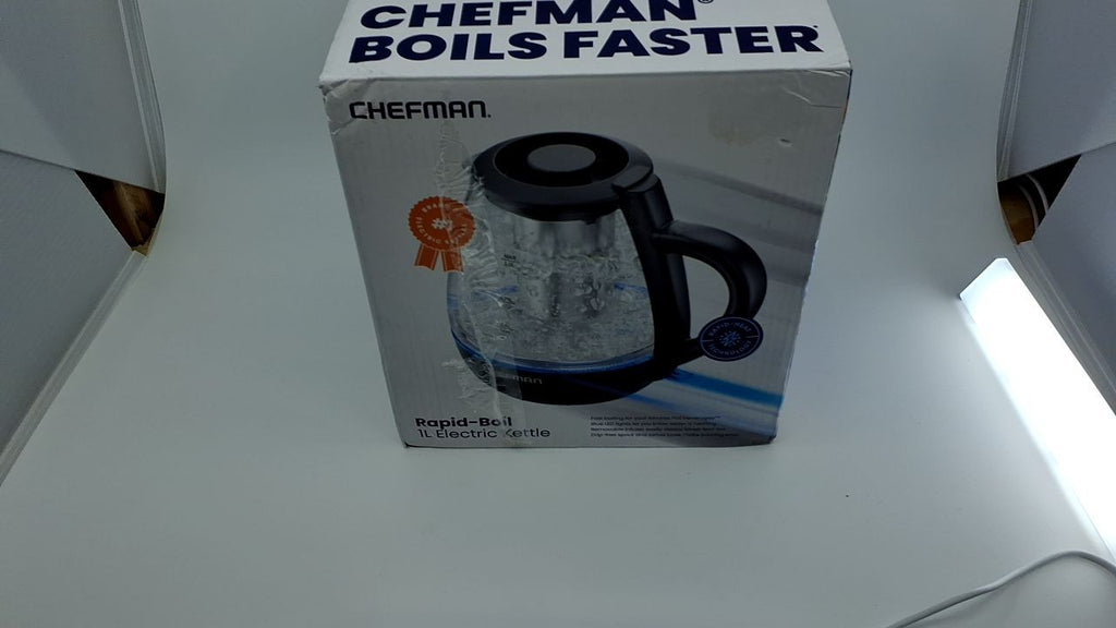 Chefman 1500W Electric Kettle, 1L, Removable Lid, Boil-Dry Protection