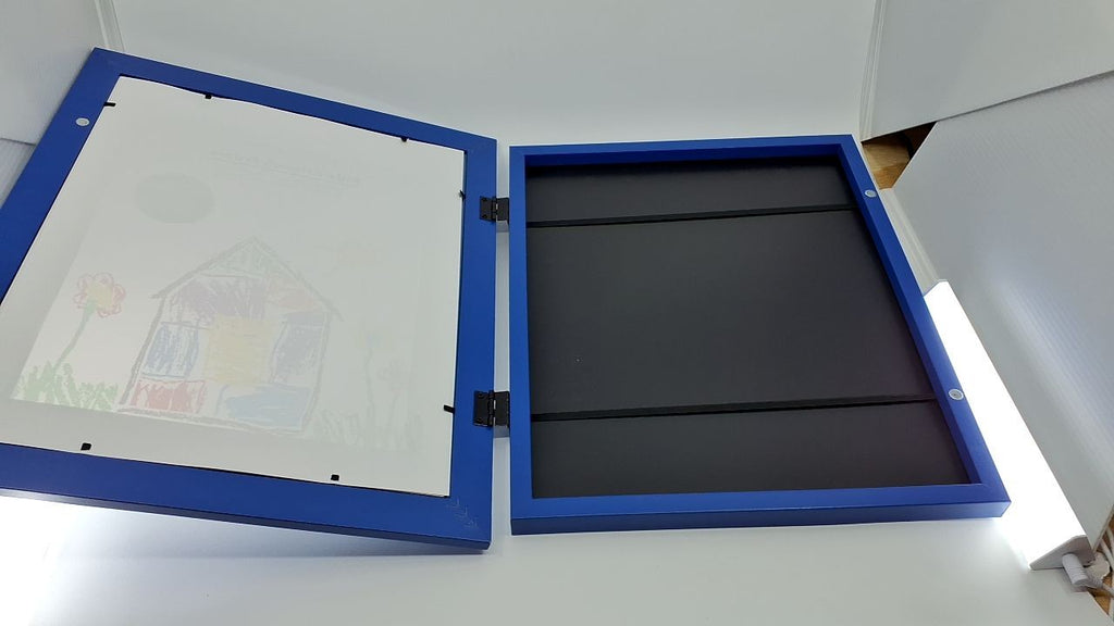 Kids Artwork Frame w/ Magnetic Door & Storage for 100 Art Pieces