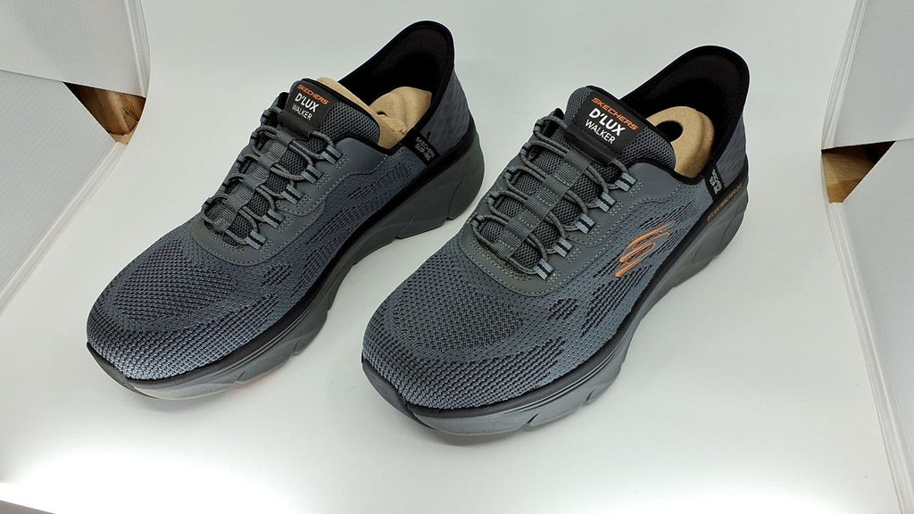 Men's Skechers D'Lux Walker 2.0 Hands-Free Sneaker 12 X-Wide Charcoal/Orange