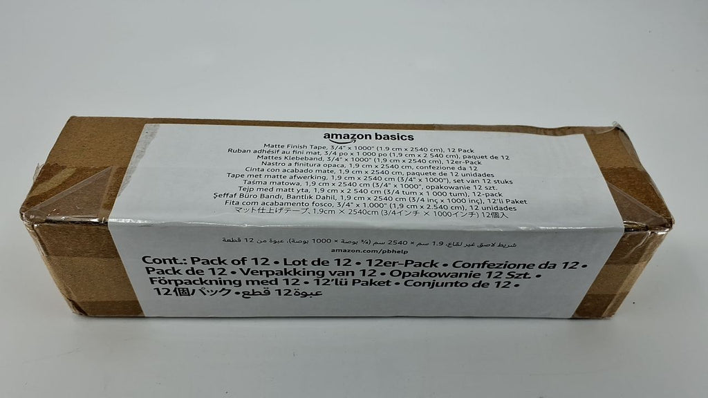 Matte Finish Invisible Tape, 3/4" x 1000", 12 Rolls, Transparent