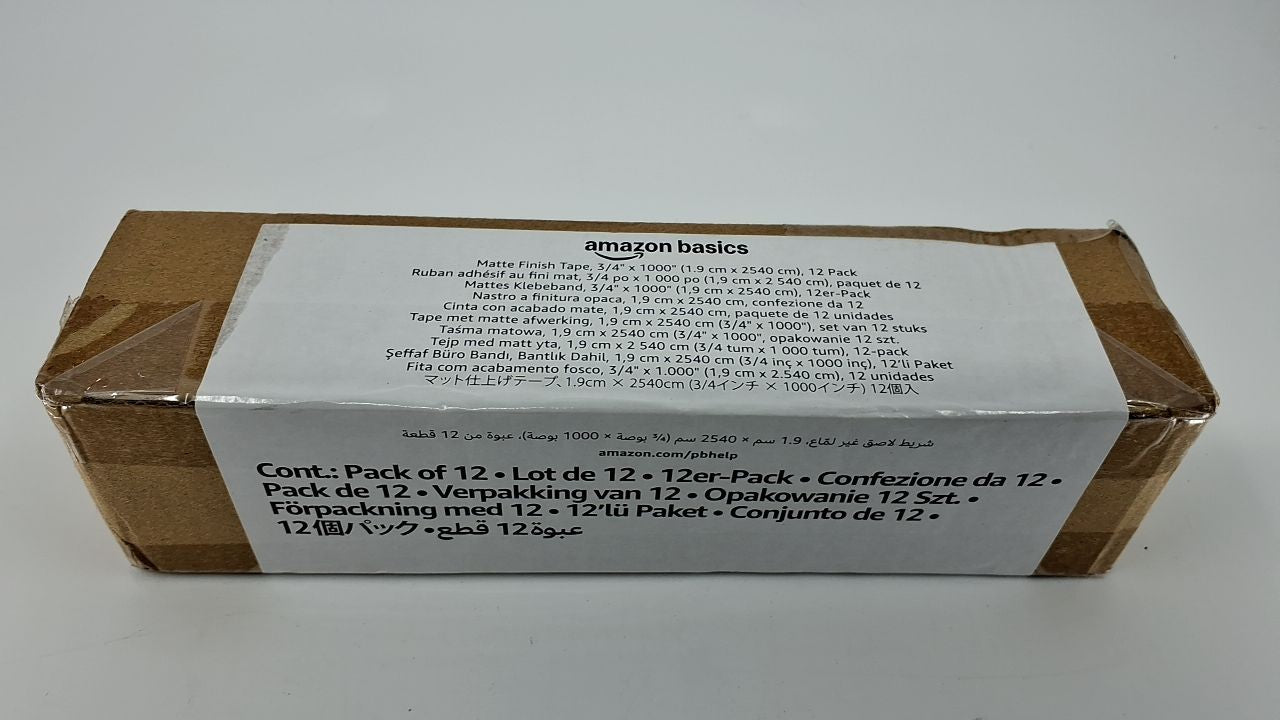 Matte Finish Invisible Tape, 3/4" x 1000", 12 Rolls, Transparent