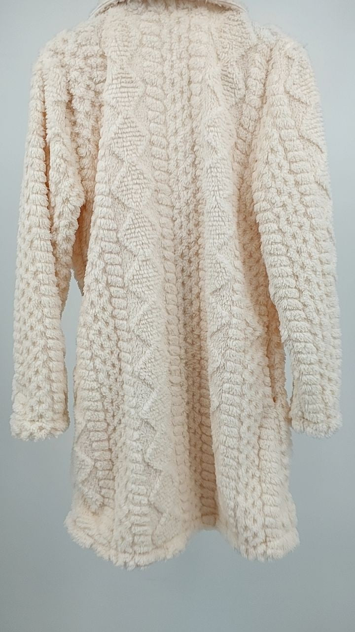 Fleece Double-Breasted Longline Coat