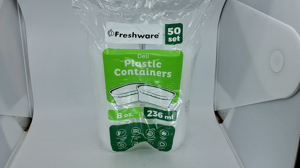 50 Pack 8 Oz Plastic Meal Prep Containers - BPA Free & Leakproof