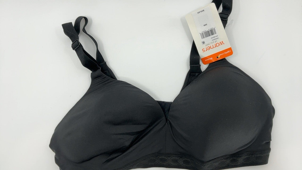 Warner's Cloud 9 Wireless Lightly Lined Bra 1269 Rich Black 38B