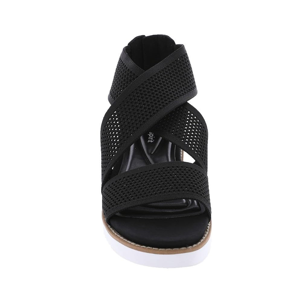 Easy Spirit Women's Wander2 Flat Sandal, Black, 9