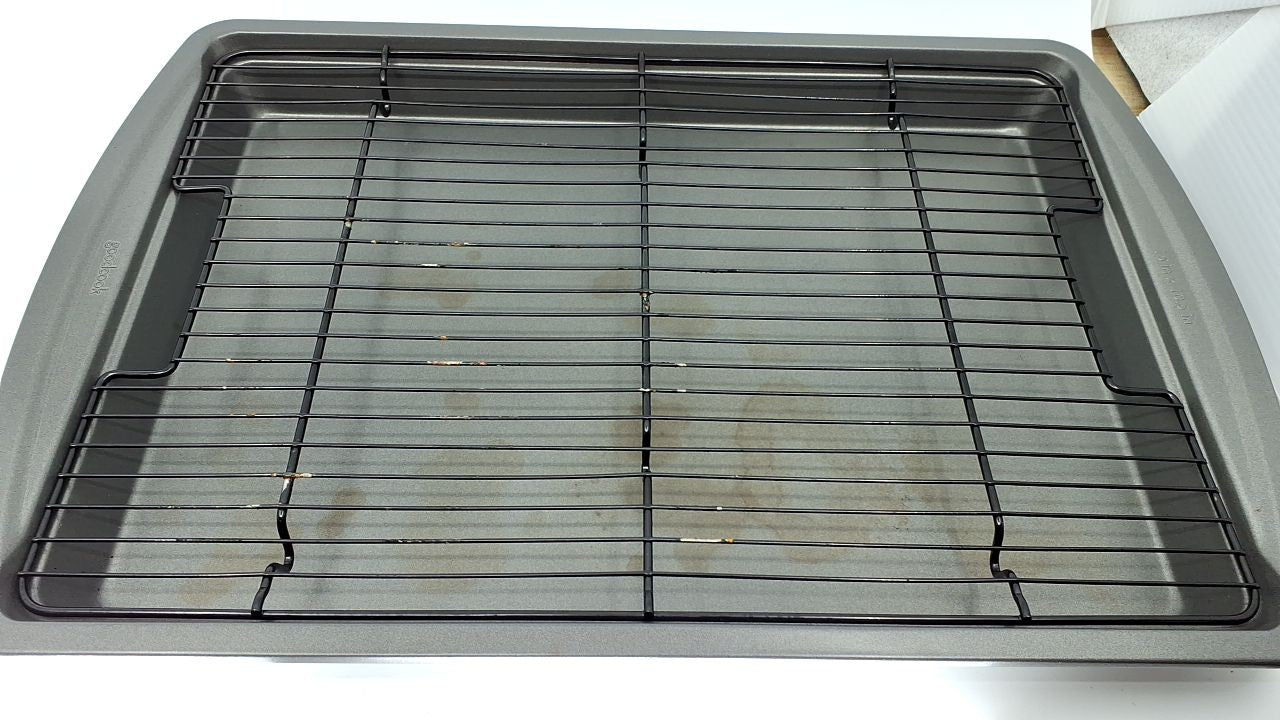 Multipurpose 15x10.5 Baking Sheet & Rack Set, Oven Safe, Dishwasher Safe