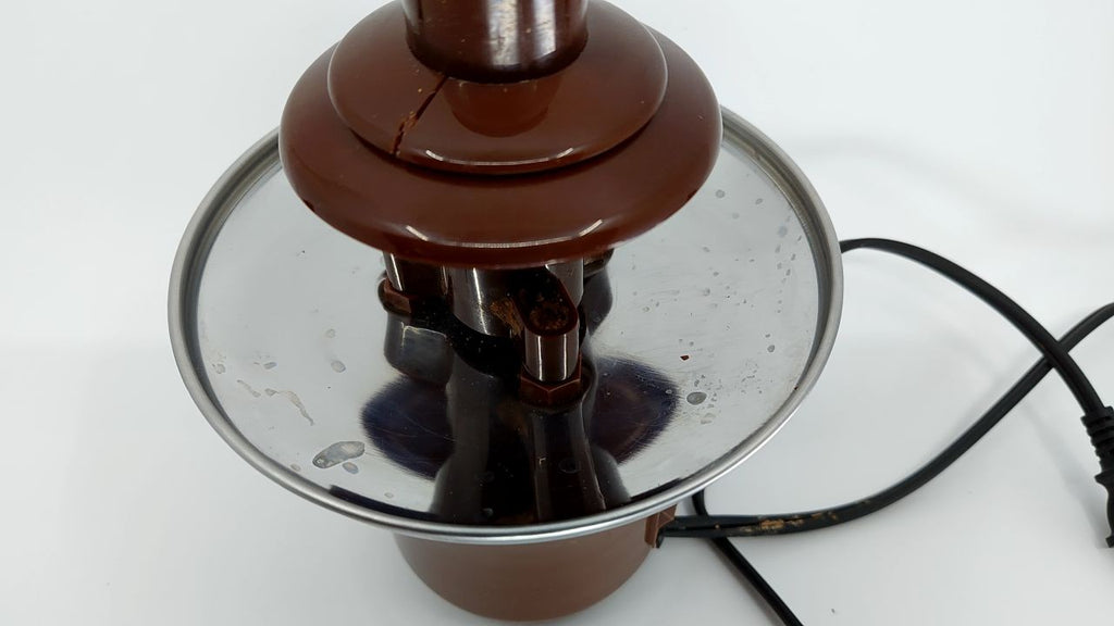 3 Tier Chocolate Fondue Fountain - Dip Fruits & Snacks - 8 Oz - Brown