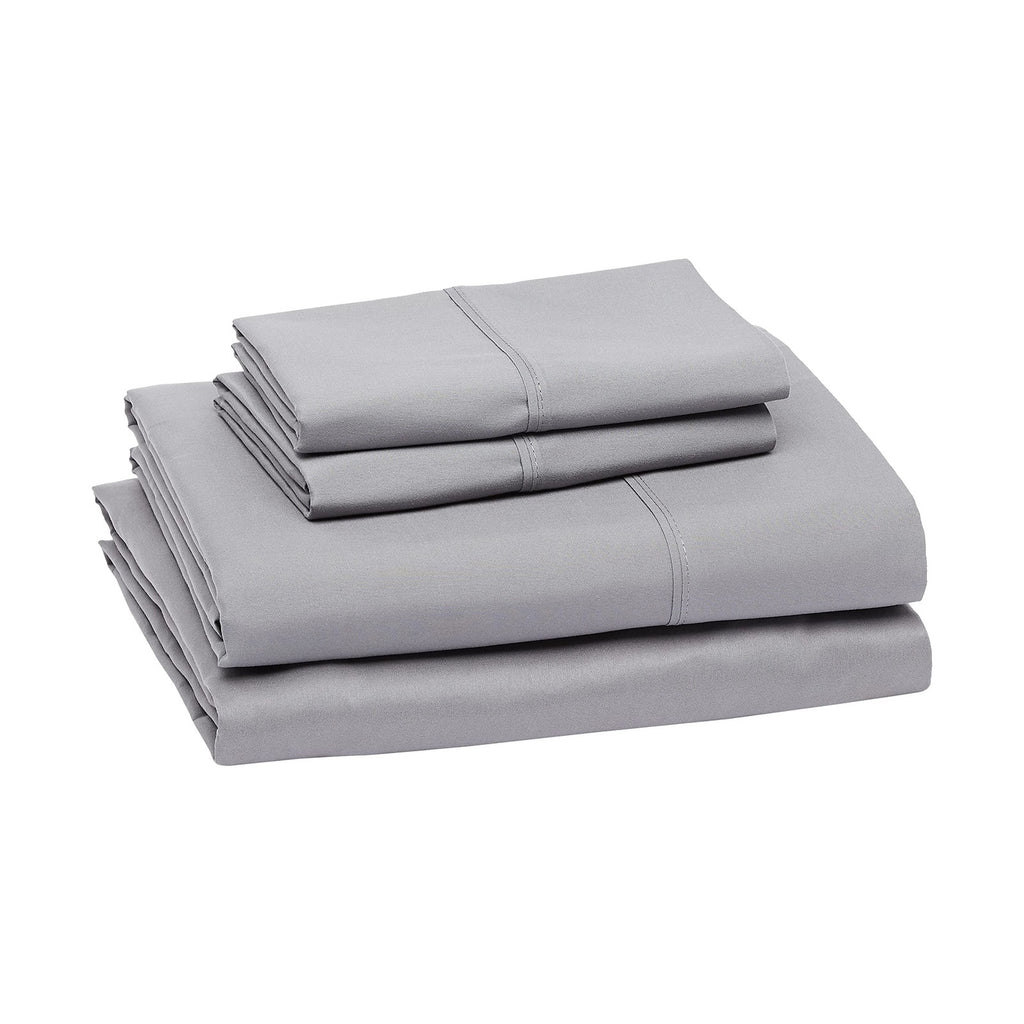 Soft Microfiber 4-Piece Bed Sheet Set, King, Dark Gray, 14in Deep Pockets