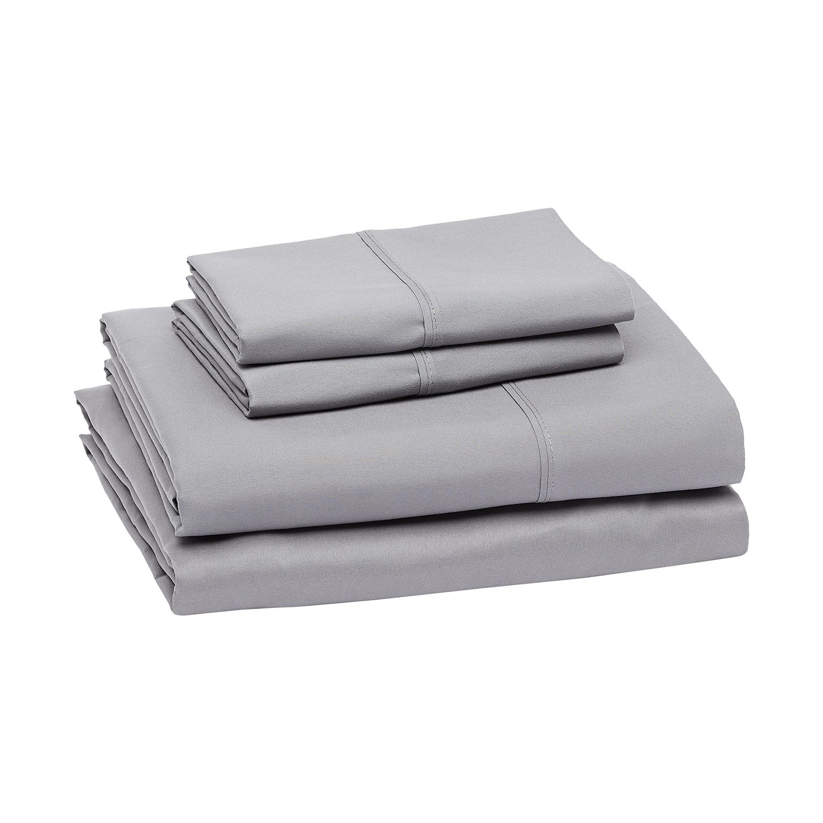 Soft Microfiber 4-Piece Bed Sheet Set, King, Dark Gray, 14in Deep Pockets