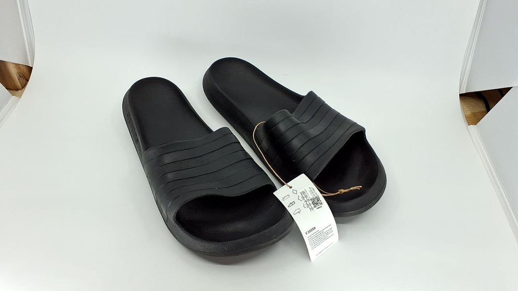 adidas Adilette Aqua Black Slides Men's 11 & Women's 12