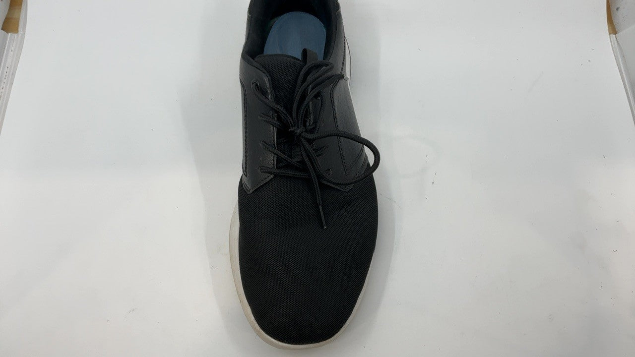 Men's Size 8 Fashion Sneakers Black w/ Arch Support for Foot Pain Relief