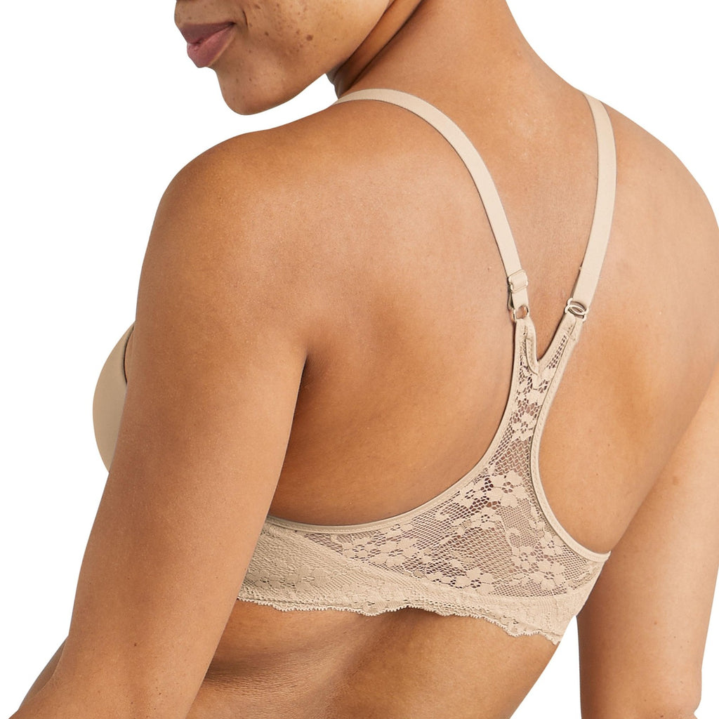 36B Maidenform Racerback Bra, Lightly Lined, Floral Lace, Latte Lift