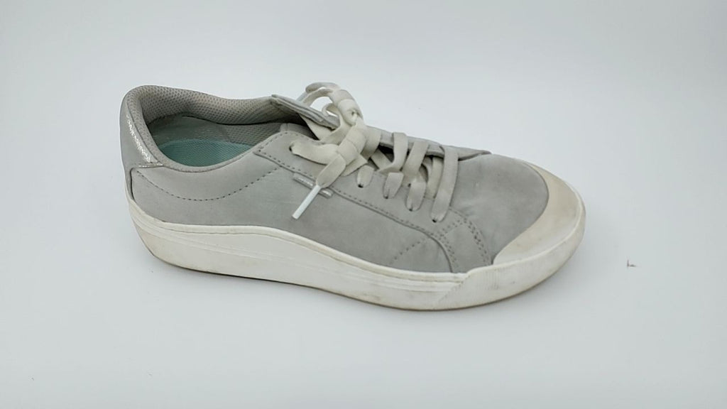 Dr. Scholl's Womens Time Off Platform Sneakers 8 M Vapor Grey Microfiber