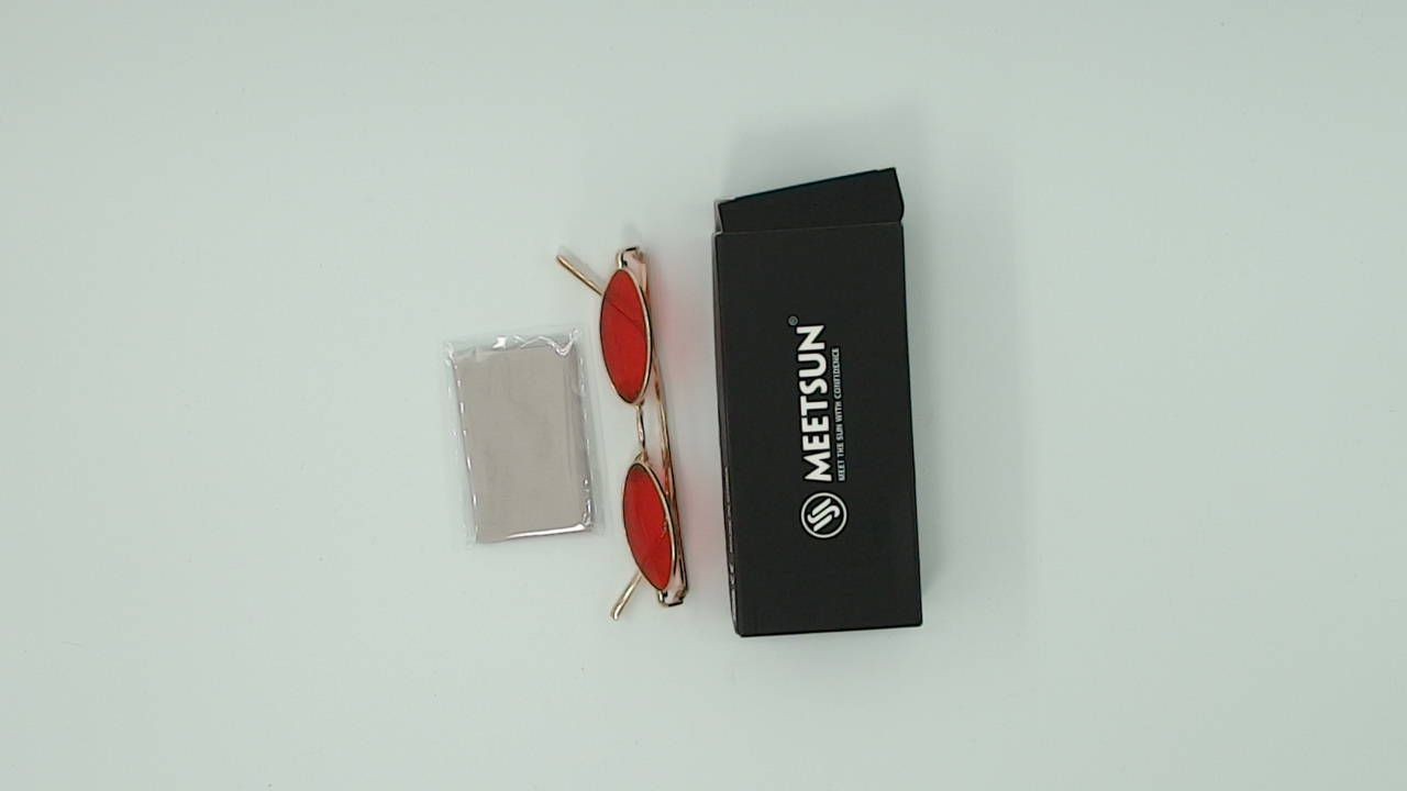MEETSUN Vintage 90s Small Oval Sunglasses For Women Men Metal Frames Designer