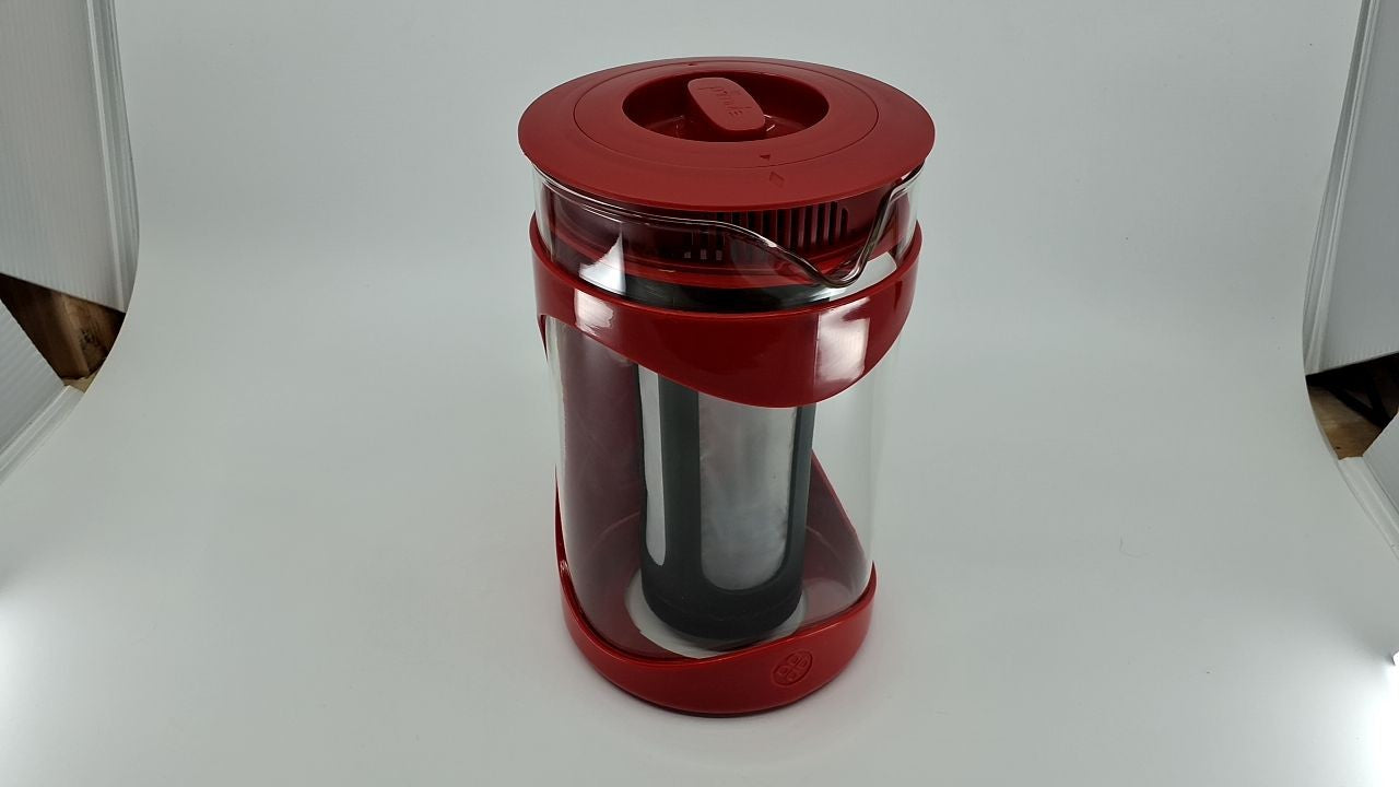 Primula Burke 6-Cup Cold Brew Coffee Maker, Red, 1.6 Qt, Dishwasher Safe