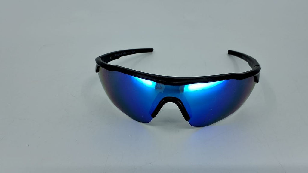 *Needs Repair* Rawlings Youth Baseball Sunglasses, Matte Black/Sky Blue Mirror