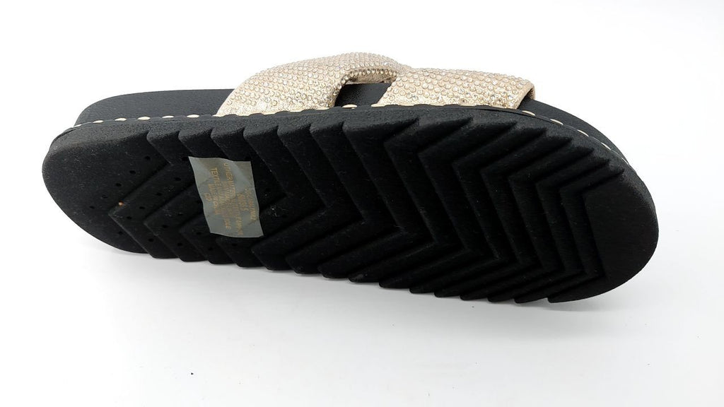 Jessica Simpson Women's Caralyna Slide Sandal, Champagne, 6