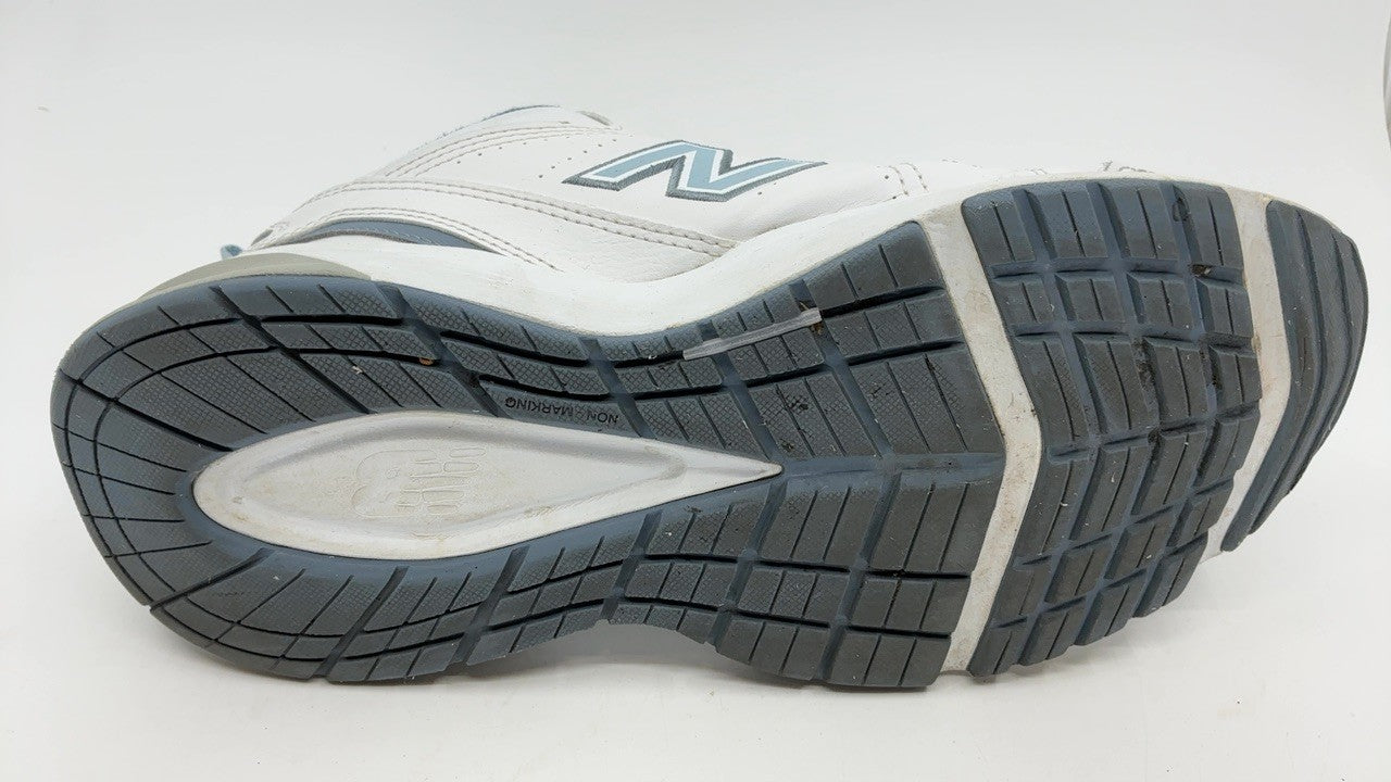 New Balance 608 V5 Women's Cross Trainer, White/Light Blue, Size 9 Wide