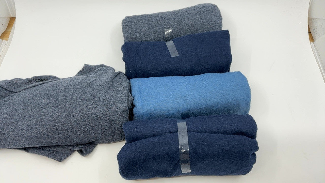 Gildan Men's Crew T-Shirts 5-Pack, Navy/Heather Navy/Indigo Blue, 2X-Large