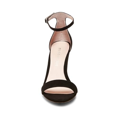 Madden Girl Women's Beella Heeled Sandal, Black Fabric, 9