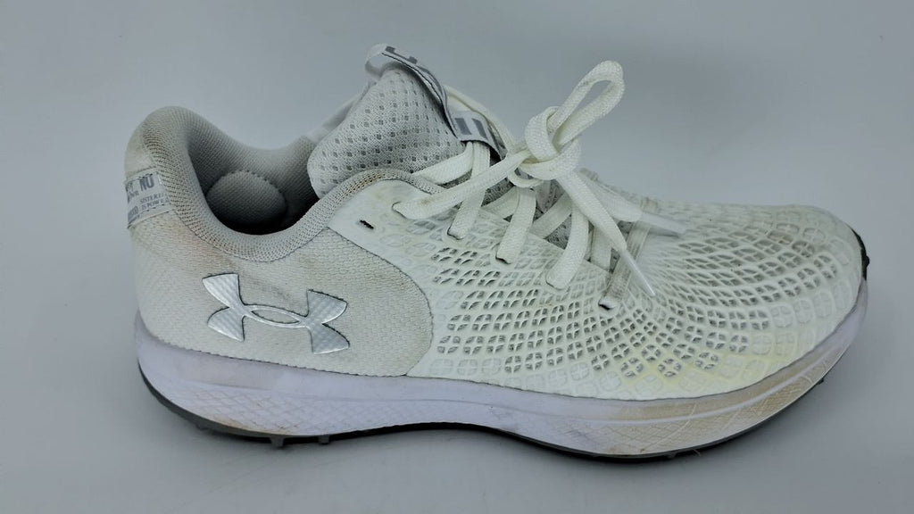 Under Armour Women's Glyde 2.0 Turf, (100) White/White/Metallic Silver, 9, US