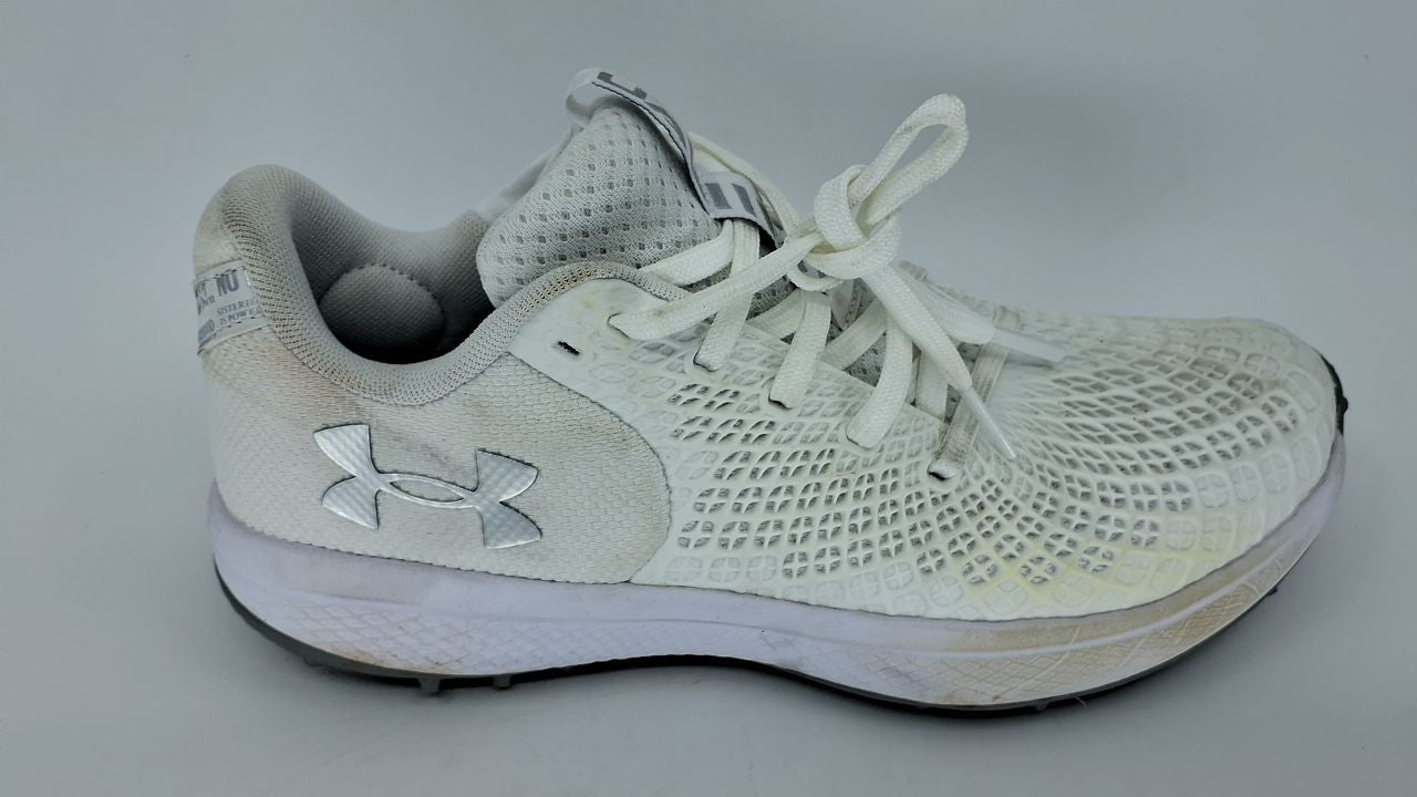 Under Armour Women's Glyde 2.0 Turf, (100) White/White/Metallic Silver, 9, US
