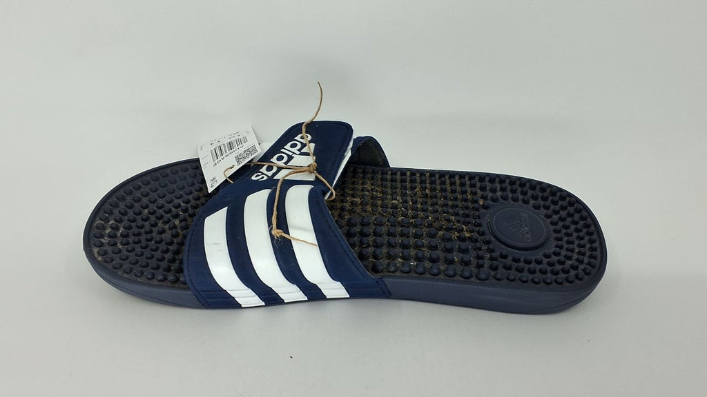 adidas Dark Blue Adissage Slides Sandal, 11 Women/10 Men