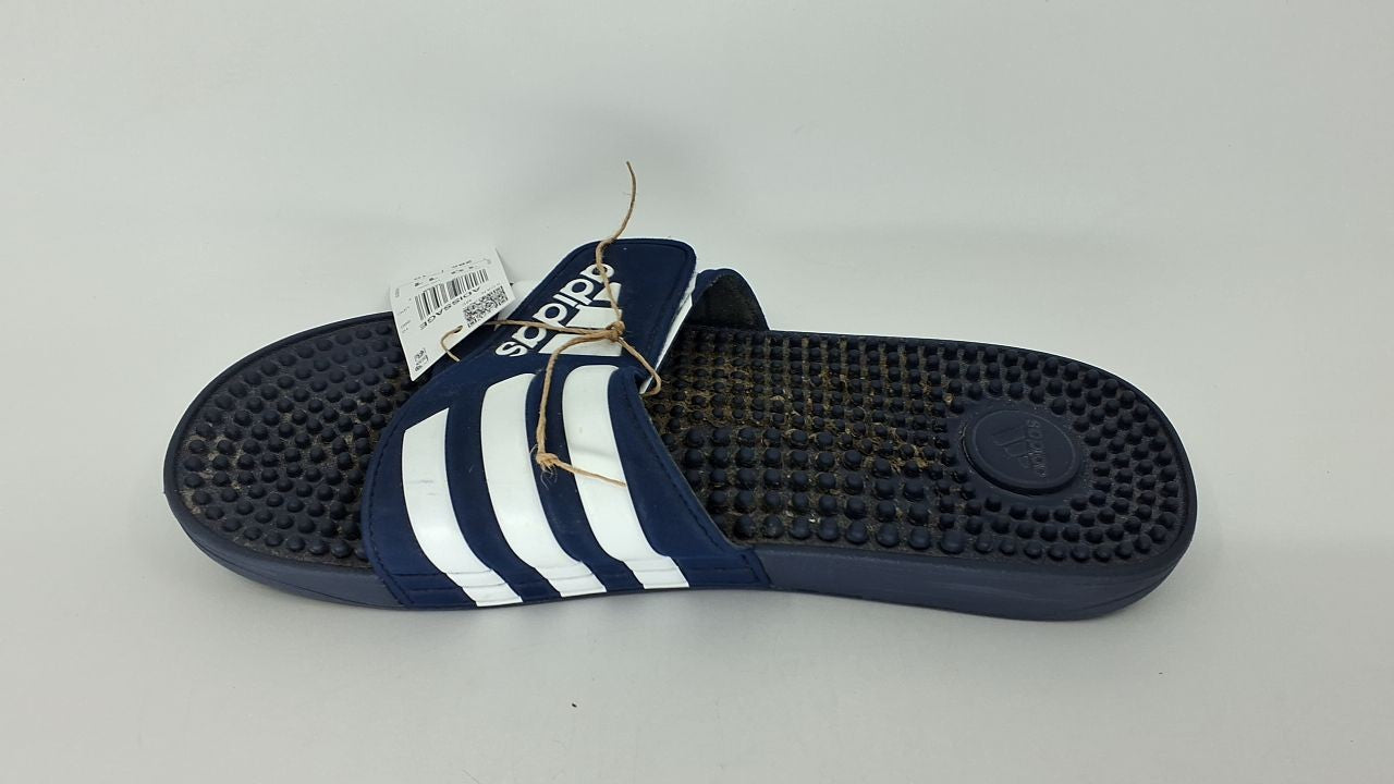 adidas Dark Blue Adissage Slides Sandal, 11 Women/10 Men