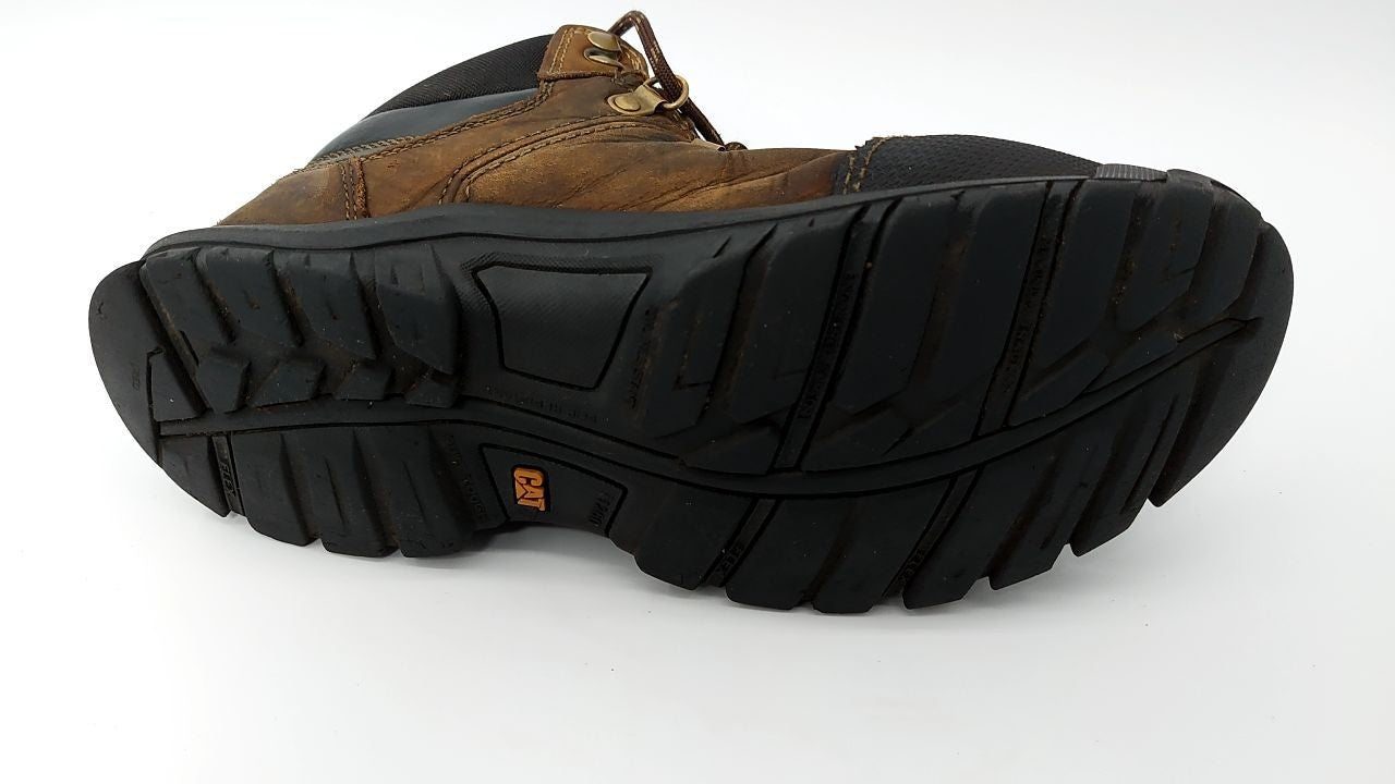 Cat Footwear Men's Threshold Waterproof Steel Toe, Real Brown, 8.5